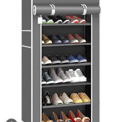 👟 6-Layer Shoe Rack with Cover