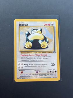 Snorlax - NM Non Holo Rare - Vintage 27/64 Jungle Set Pokemon Card