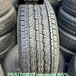 SET OF FOUR USED TIRES 255/70/17 GENERAL