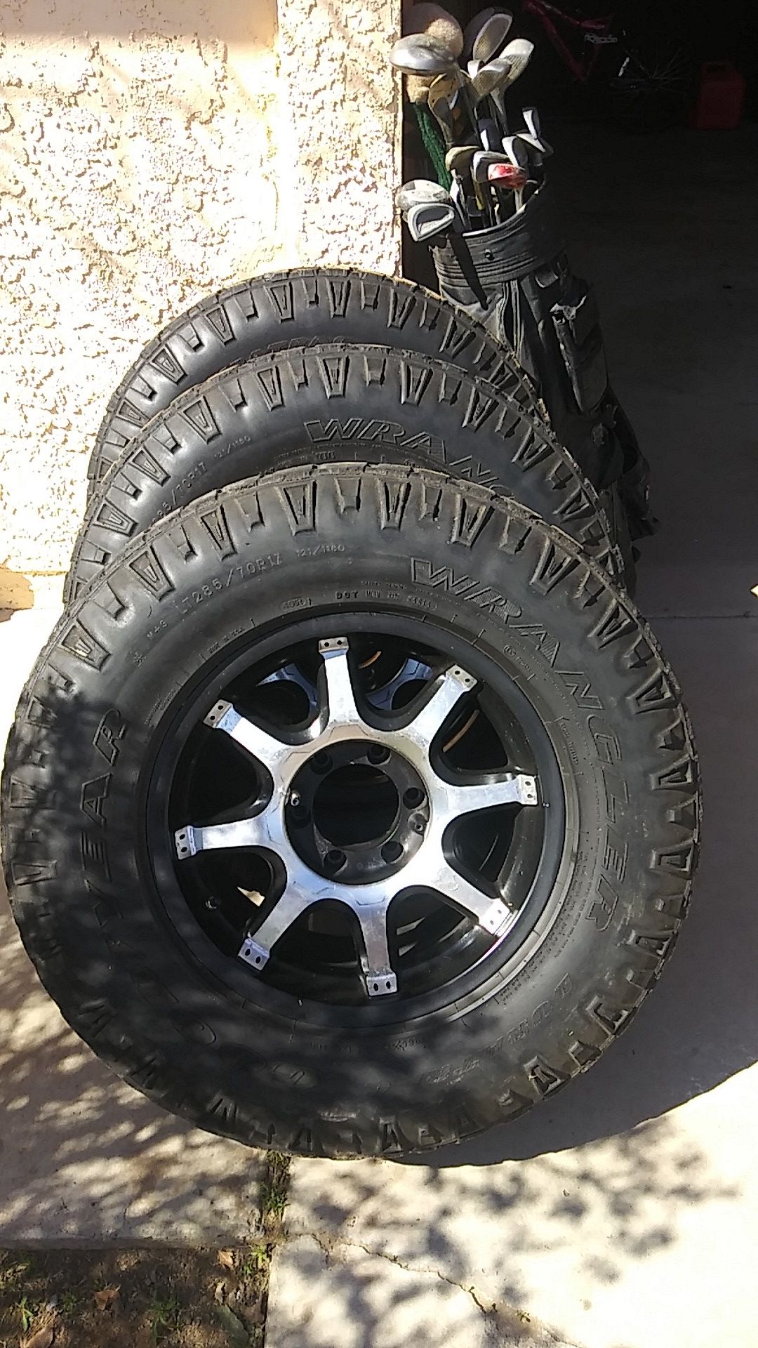 4 wrangler tires and rims