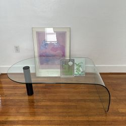 Modern Glass Waterfall Coffee Table