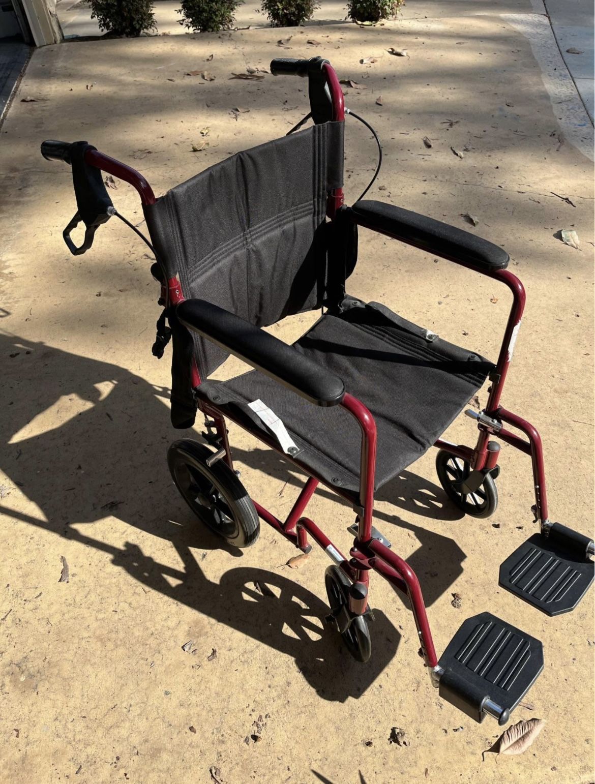 Transport Wheelchair Excellent. Large Back Wheels