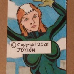 Rogue Green Spandex Sketch Card