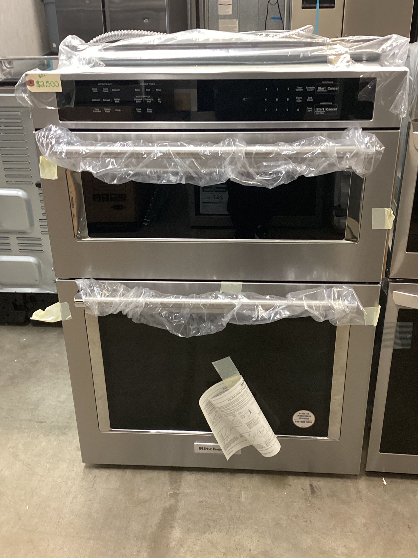 Kitchen Aid 30” Combination Microwave Wall Oven With Air Fry New Scratch And Dent