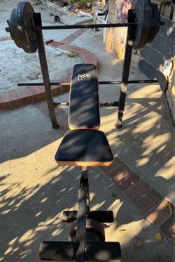 Marcy Pro Training System black gym weight bench