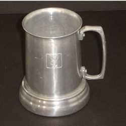 Vintage Playboy Pewter Mug with glass Bottom 