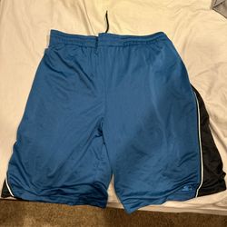 Starter Mens Medium Active Shorts Teal Basketball Training Running Drawstring