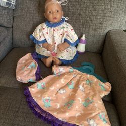 20” Kingstate Doll With Extra Dress And Accessories 
