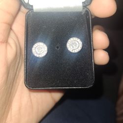 Iced Out Moissanite Earrings 
