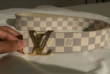 LV Checkered Belt