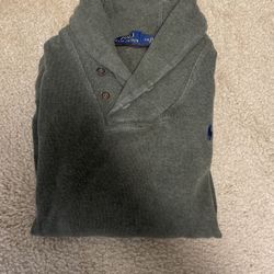 Polo Shawl Sweater-Size L