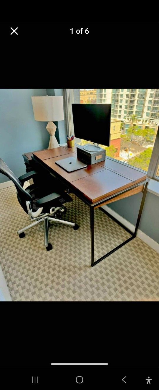 Desk And File Cabinet By Article
