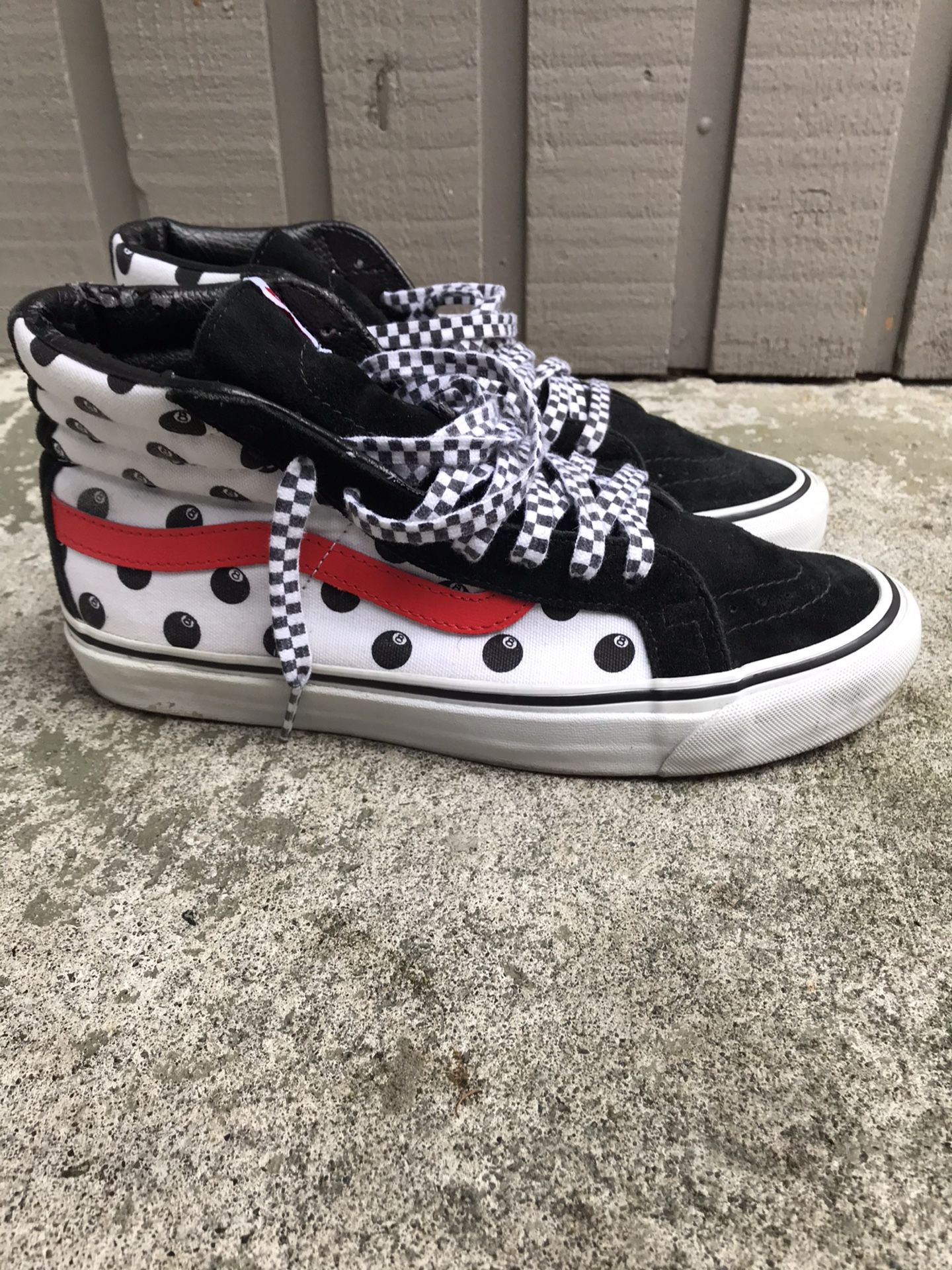 Stussy x vans 8ball Sk8 HIs