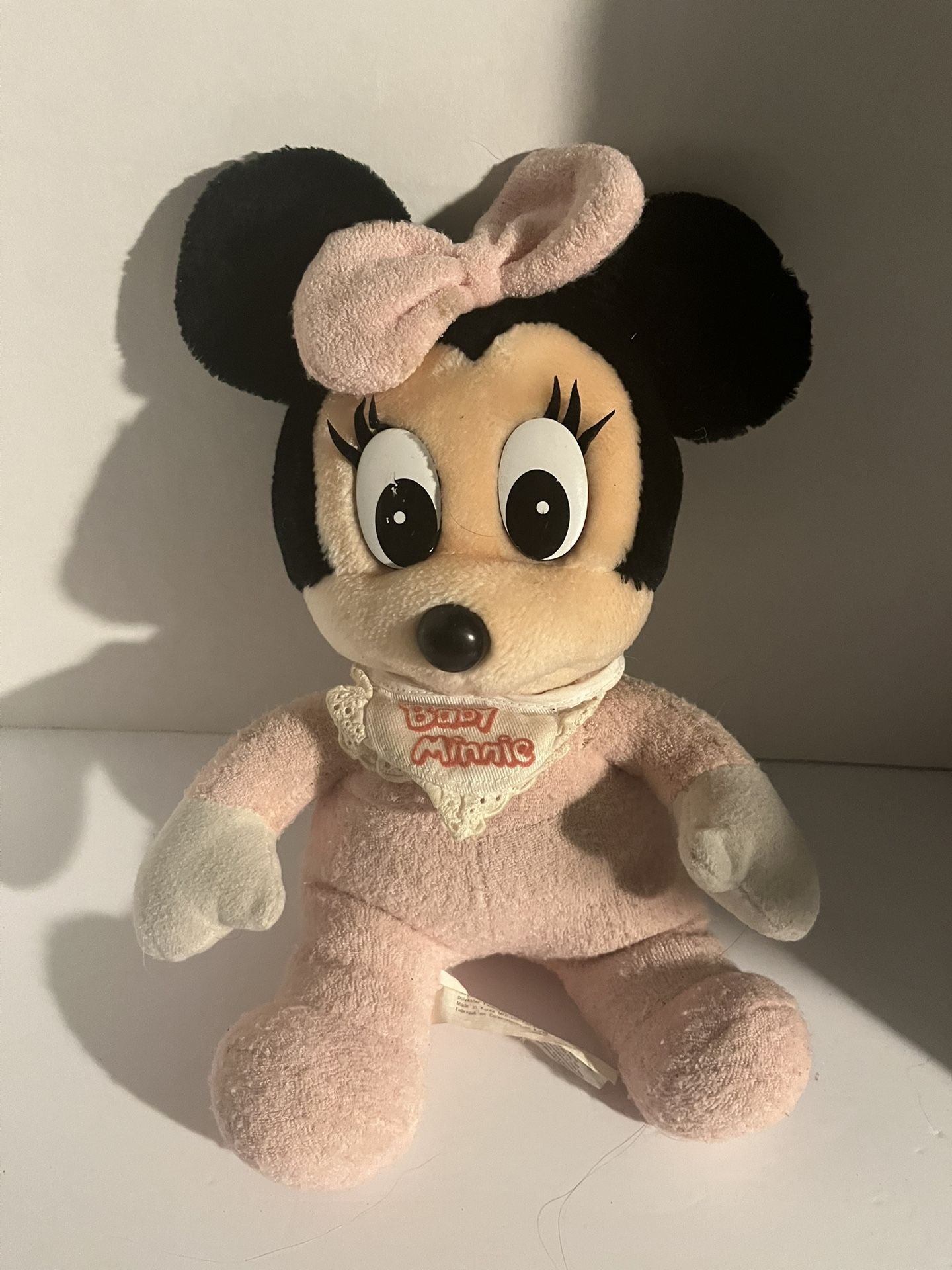 Vintage Disneyland Disney World Baby Minnie Mouse Plush Toy