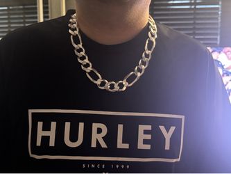 Silver 24” Figaro Thick Chain
