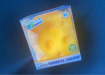 SQUISHY SQUEEZE CHEESE SQUISH TOY $20