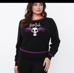 Unique Vintage x Corpse Bride Sweater NEW! Women’s Sz M/L Stretchy Soft Goth