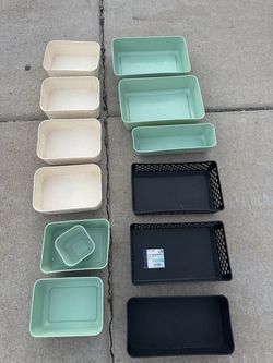 LOT of Organizing Bins $1.50 e/ ($15 for all)