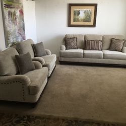 Beautiful Beige Couch and 2 Matching Chairs