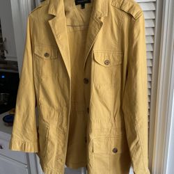 Talbot’s Women’s Button Jacket In Light Tan Size Extra Large