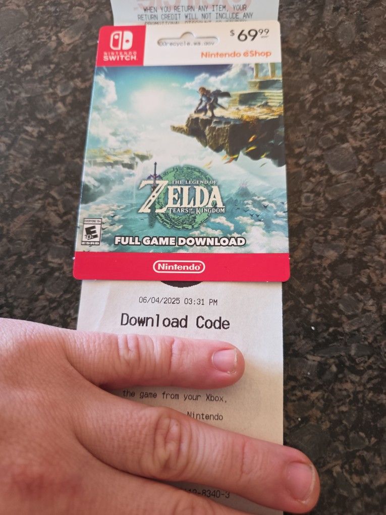 Zelda TOTK digital code