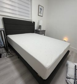 Bed mattress with bed frame