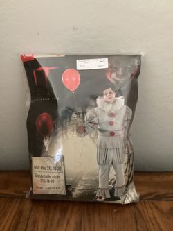 Penney wise Clown Costume for Men Halloween size 18/20 - 2XL