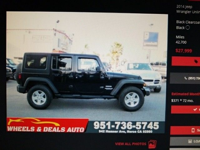 2014 Jeep Wrangler 4x4 42k miles