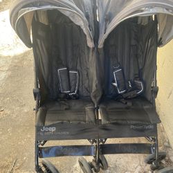 Power Glide Side By Side Stroller - Jeep (needs minor Repair)