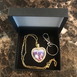 Heart Necklace W Free Gift Box And Key Ring