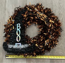 NEW Halloween Boo Wreath Holiday Decor