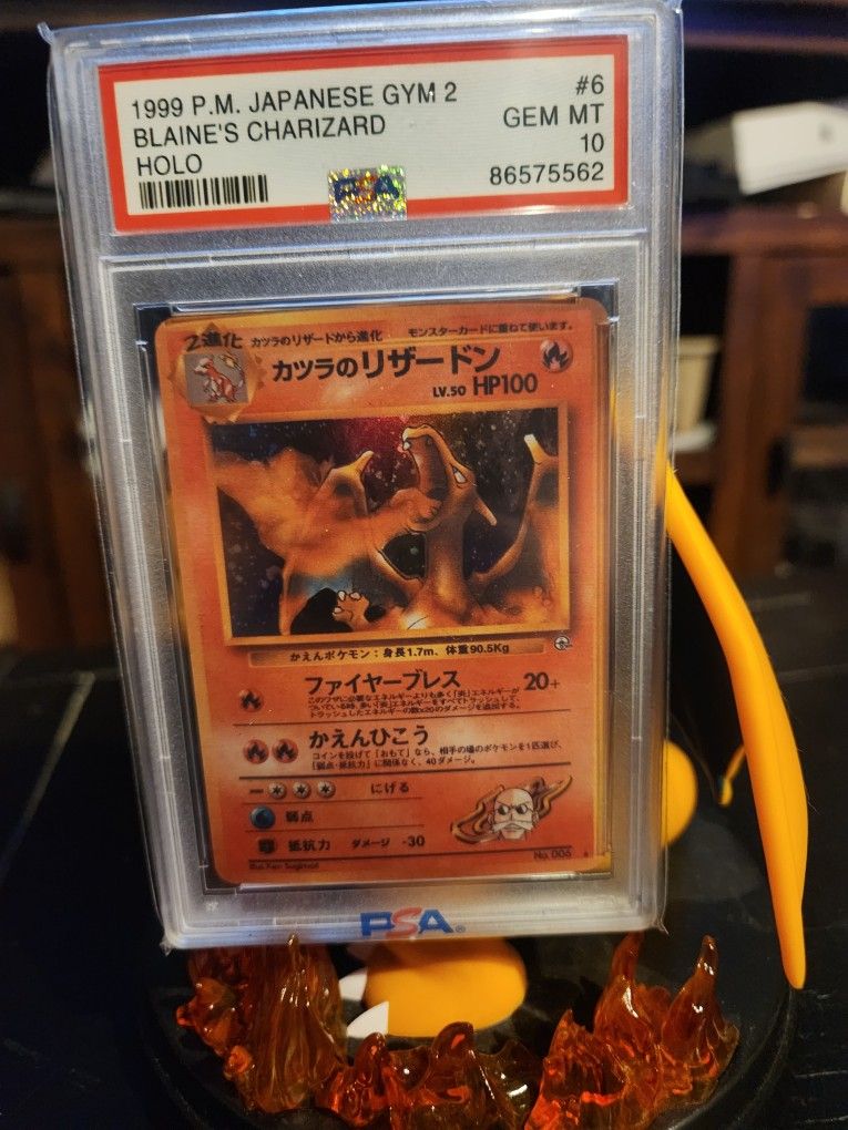 1999 Blaines Charizard #6, PSA GEM MINT 10