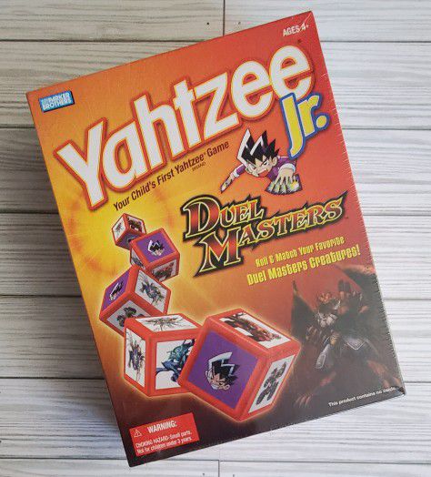 Duel Masters Yahtzee Jr Board Game Dice Matching Kids Family 6+ Anime Characters New Sealed 