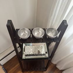 Compact 3-Tier Wooden Corner Shelf – Dark Finish