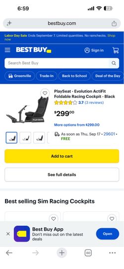 Playseat Evolution ActiFit Foldable Racing Cockpit Black