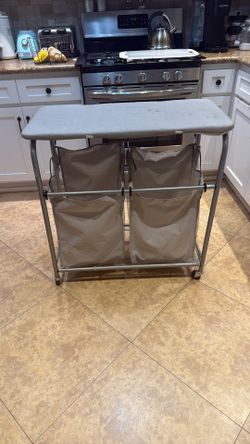 Portable ironing board plus 2 detachable hampers