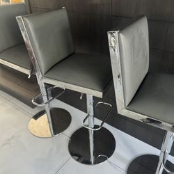 Allison Gray Adjustable Bar stool