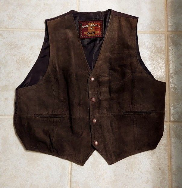 2XL men's Leather Vest