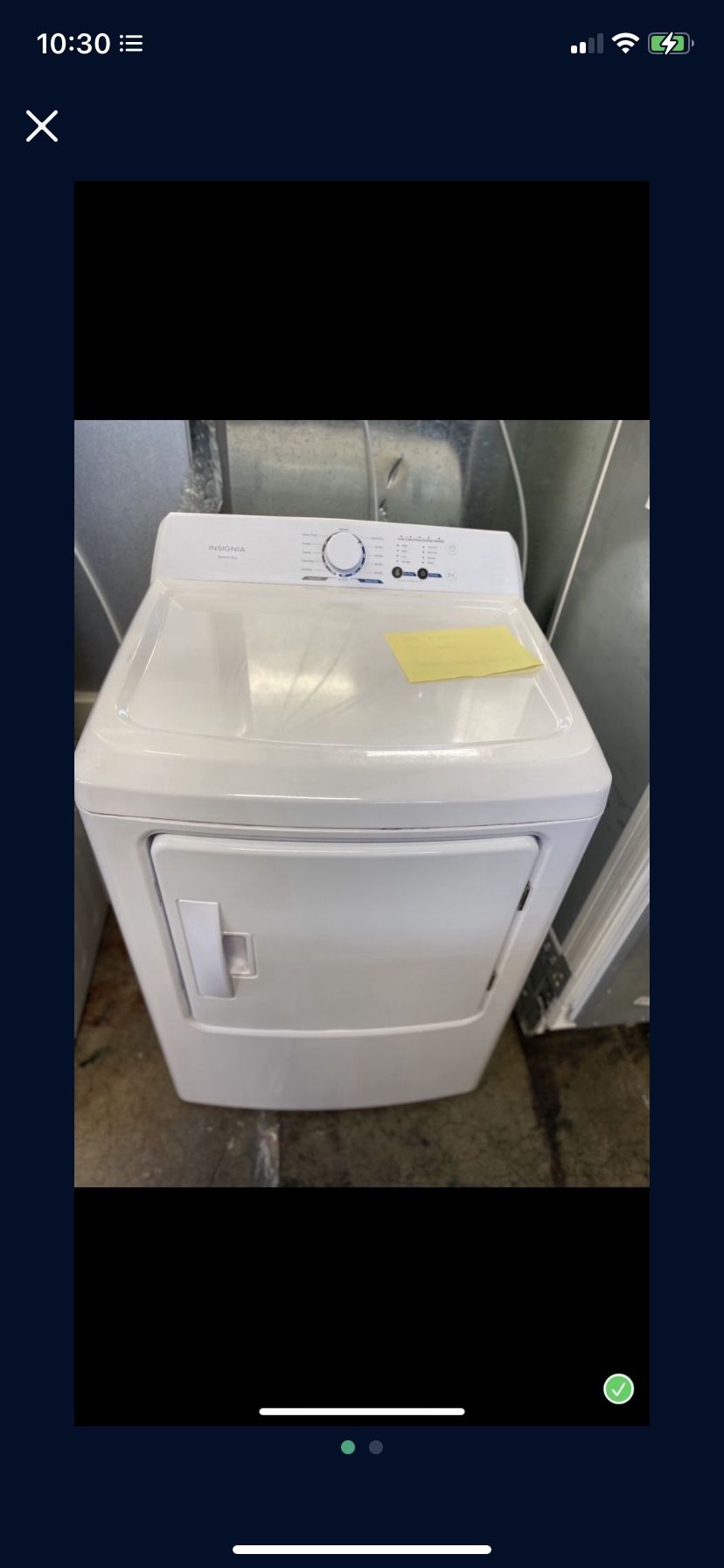 New Insignia™ 6.7 Cu. Ft. 12 Cycle Electric Dryer White