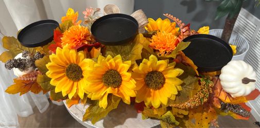 Fall Candle Holder Center Piece