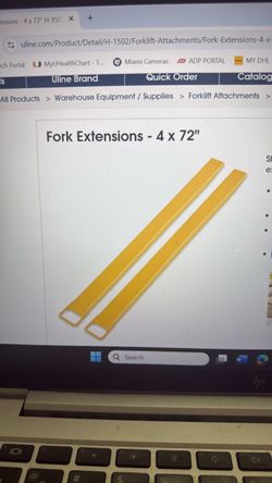 Fork lift extensions 4x72”