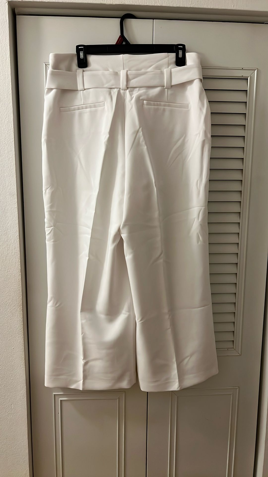White Crop Dress Pants