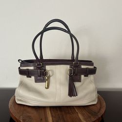 Authentic Vintage Coach Leather Satchel Bag.  circa 1990’s. 