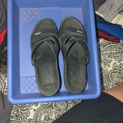 Black Crocs Open Toe Sandals 