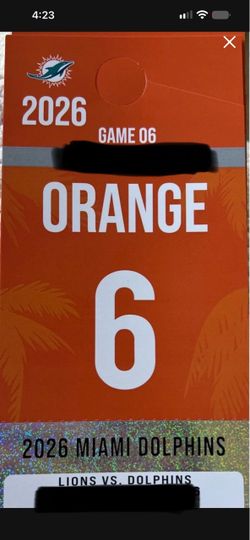 VIP Dolphins Lions 26’ parking pass