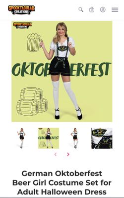 German Oktoberfest Beer Girl Costume Set for Adult  (medium)