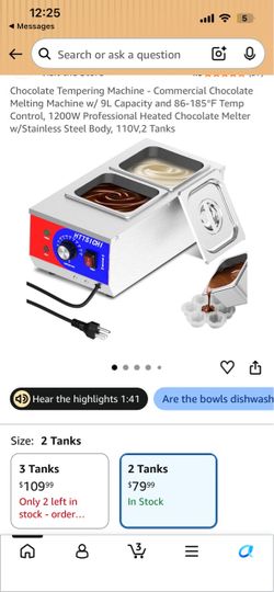 Chocolate tempering warmer