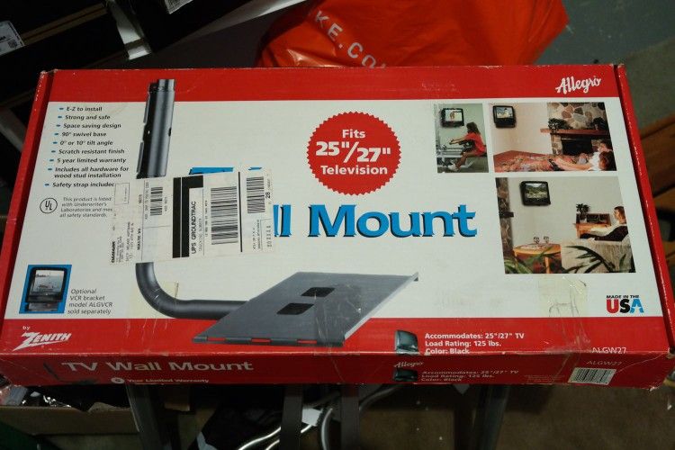 NIP Zenith Allegro ALGW27 27" 125lb TV Wall Mount