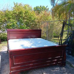King Size Bed Frame With Mattress And Box Spring 