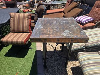 $150 ARIZONA IRON TABLE WITH COOPER TOP 2